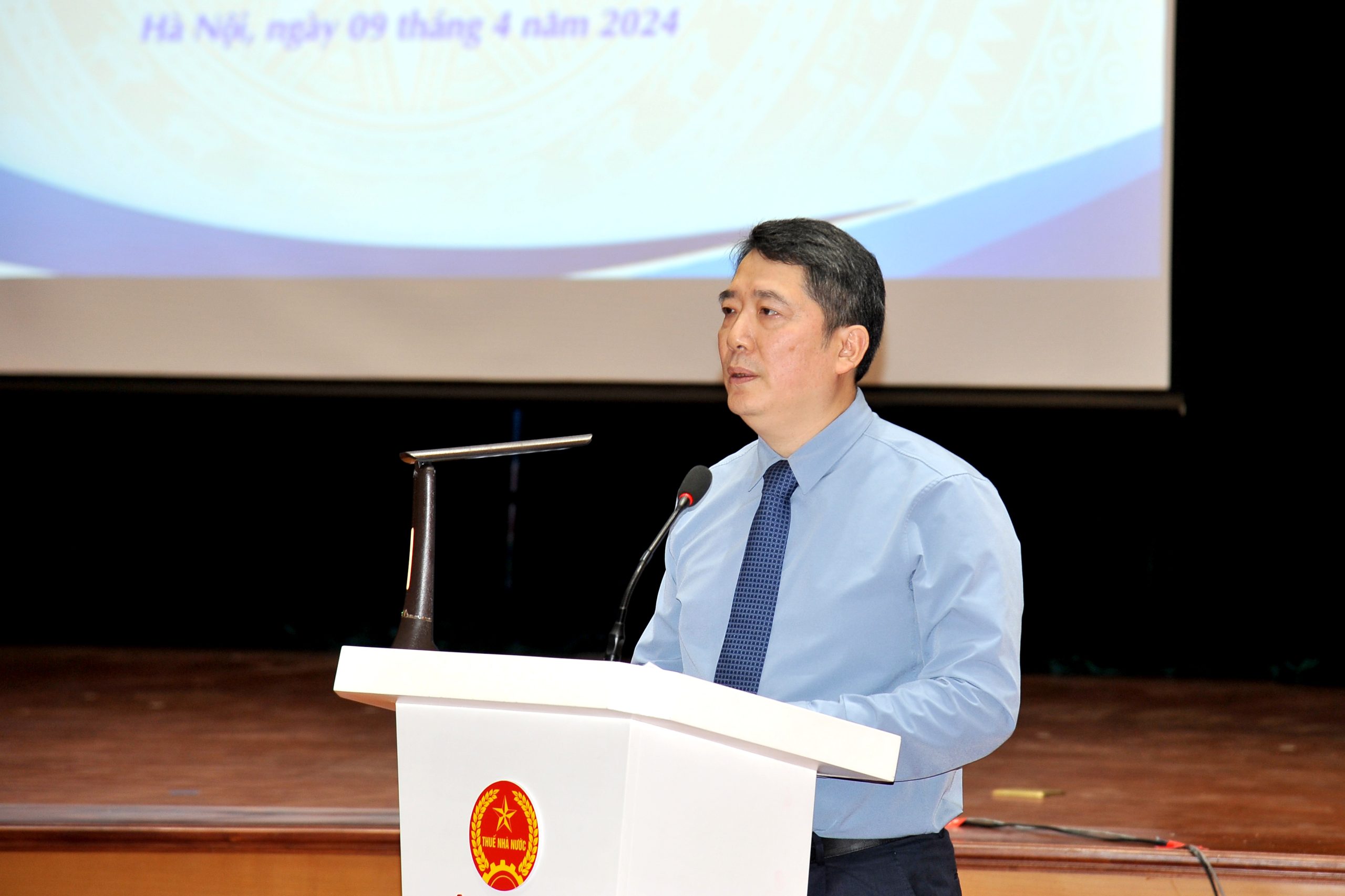 Thứ trưởng Cao Anh Tuấn phát biểu ghi nhận những kết quả nổi bật mà ngành thuế đã đạt được trong thời gian vừa qua