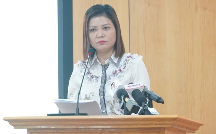 Lãnh đạo Vụ Thị trường trong nước, Bộ Công Thương thông tin về việc xây dựng nghị định mới quản lý kinh doanh xăng dầu - Ảnh: N.AN Lãnh đạo Vụ Thị trường trong nước, Bộ Công Thương thông tin về việc xây dựng nghị định mới quản lý kinh doanh xăng dầu - Ảnh: N.AN